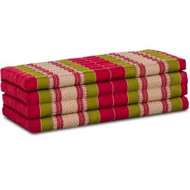 Folding Mattress, 200 cm x 110 cm, red / green