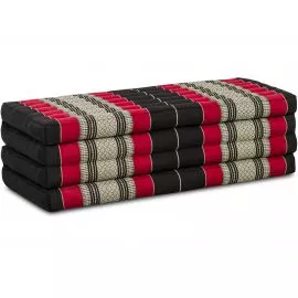 Folding Mattress, 200 cm x 110 cm, black / red