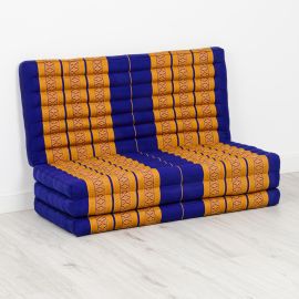 Folding Mattress, 200 cm x 110 cm, blue / yellow