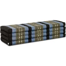 Folding Mattress, 200 cm x 140 cm, blue elephants