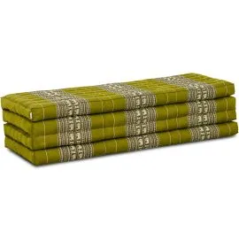 Folding Mattress, 200 cm x 140 cm, green elephants