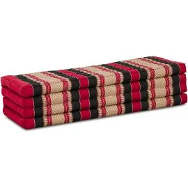 Folding Mattress, 200 cm x 140 cm, red/black