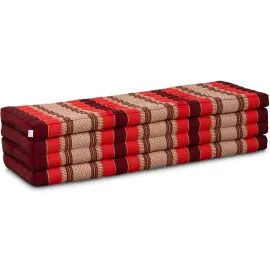 Folding Mattress, 200 cm x 140 cm, ruby