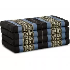 Folding Mattress, 200 cm x 80 cm, blue elephants
