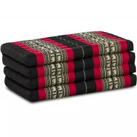 Folding Mattress, 200 cm x 80 cm, black elephants