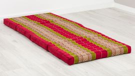 Folding Mattress, 200 cm x 80 cm, red / green