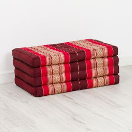 Folding Mattress, 200 cm x 80 cm, ruby-red