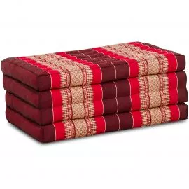 Folding Mattress, 200 cm x 80 cm, ruby-red