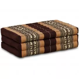 Folding Mattress, 140 cm x 70 cm, brown / elephants