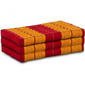 Folding Mattress, 140 cm x 70 cm, red / yellow