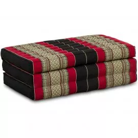 Folding Mattress, 140 cm x 70 cm, black / red