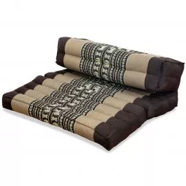 Block pillow (foldable) brown / elephants
