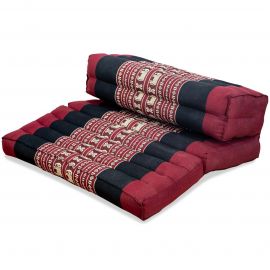 Block pillow (foldable) red / elephants