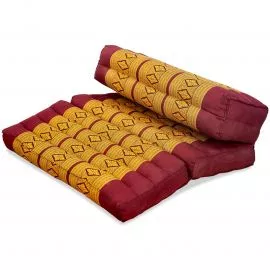 Block pillow (foldable) red / yellow