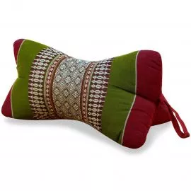 Bone Neck Pillow, red / green