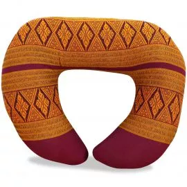 Kapok Neck Pillow, red / yellow