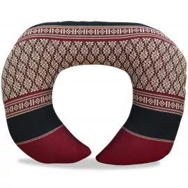 Kapok Neck Pillow, red / black