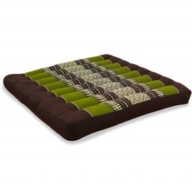 Kapok Seat Cushion, Size L,  brown / green