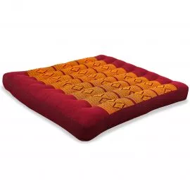 Kapok Seat Cushion, Size L,  red / yellow