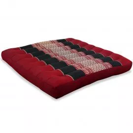 Kapok Seat Cushion, Size L,  red / black