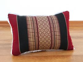 Small Throw Pillow, red / black