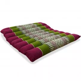 Kapok Quilted Seat Cushion, Size M, red / green