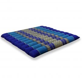 Kapok Quilted Seat Cushion, Size L,  blue