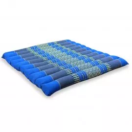 Kapok Quilted Seat Cushion, Size L,  light blue