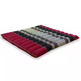Kapok Quilted Seat Cushion, Size L, red / black