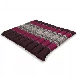 Kapok Quilted Seat Cushion, Size L,  bordeaux