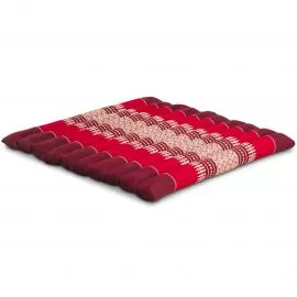 Kapok Quilted Seat Cushion, Size L,  ruby-red