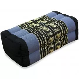 Block pillow, blue / elephants