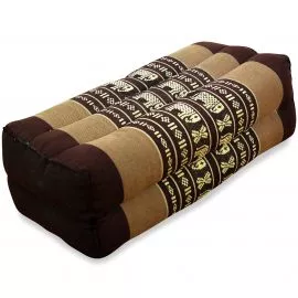 Block pillow, brown / elephants