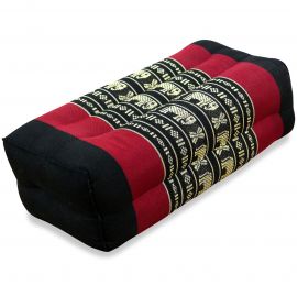 Block pillow, black / elephants