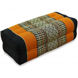 Block pillow, black / orange