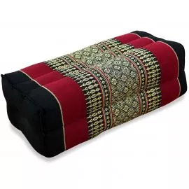 Block pillow, black / red