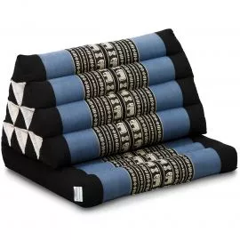 Thai Cushion 1 Fold, blue elephants