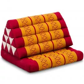 Thai Cushion 1 Fold, red / yellow