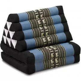 Thai Cushion 2 Fold, blue elephants