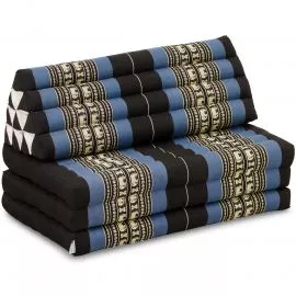 Thai Cushion XXL-Width, blue elephants