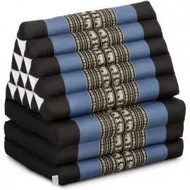 Thai Cushion XXL-Height, blue elephants