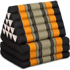 Thai Cushion XXL-Height, black / orange