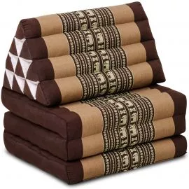 Thai Cushion 3 Fold, brown elephants