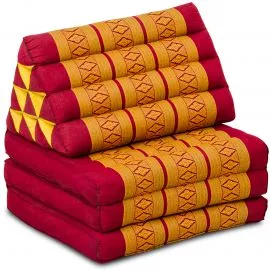 Thai Cushion 3 Fold, red / yellow