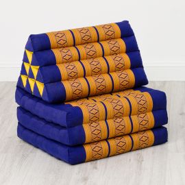 Thai Cushion 3 Fold, blue / yellow