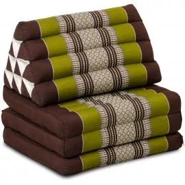 Thai Cushion 3 Fold, brown / green