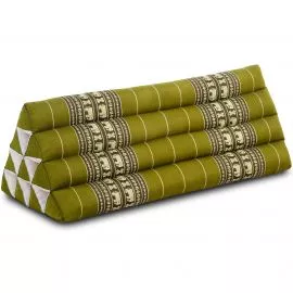 Triangle Cushion XXL-Width, green elephants