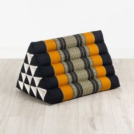 Triangle Cushion XXL-Height, black / orange