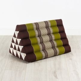 Triangle Cushion XXL-Height, brown / green