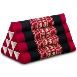 Triangle Cushion, red elephants